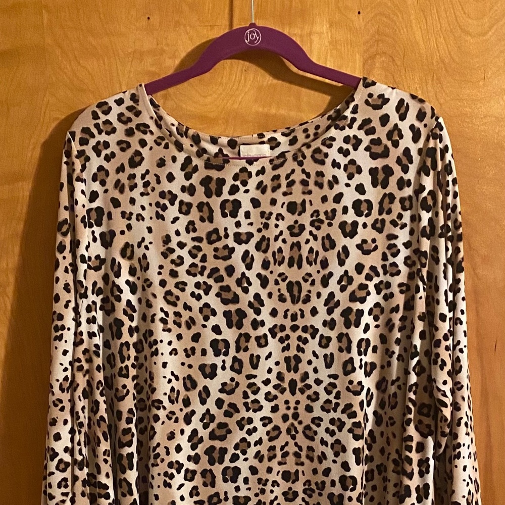 Chico’s Leopord Ladies Top 3/4 length sleeves